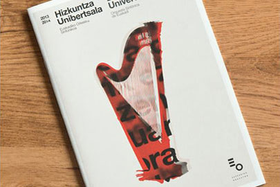 Harpa gorri bat Alhondigan: Selected Graphic Design from Europe 2013-en aukeratutako kanpaina