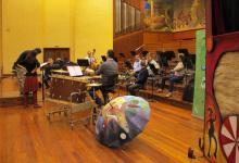 Historia de un soldado: ensayo en la sede de la Orquesta